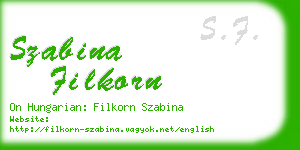 szabina filkorn business card